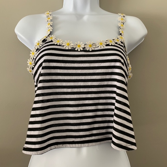 Dandelion stripped crop top - Picture 2 of 2